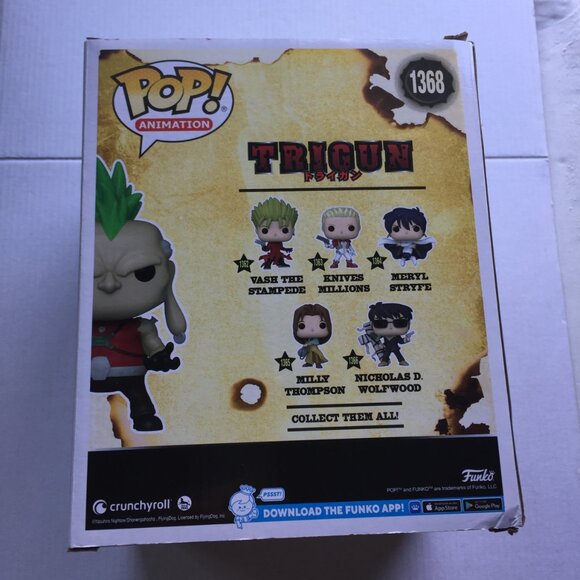 NEW Anime Trigun Super Descartes 7'' Funko Pop Figure #1368 - Picture 5 of 8
